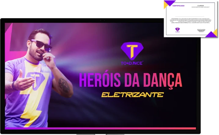 Certificação TooDance em tela — curso Heróis da Dança Eletrizante